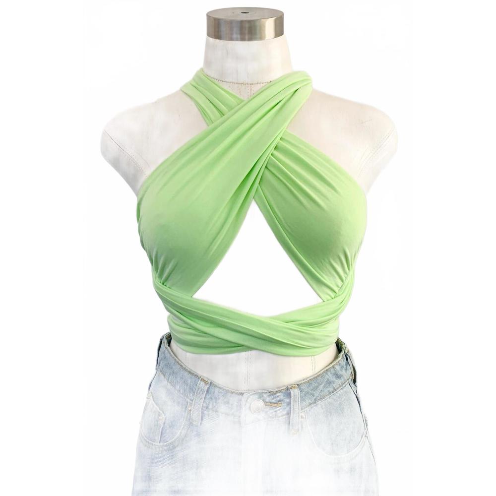 NEW CELLECCI women's let me count the ways top in lime